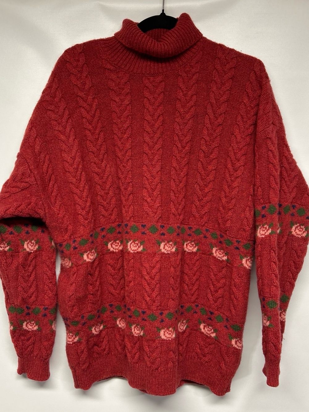 United Colors Of Benetton Red Ribbed Wool Sweater